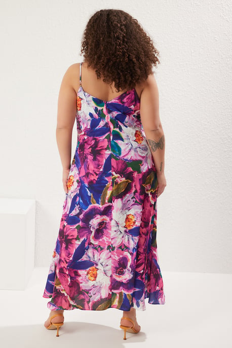Trendyol Curve Dam Flerfärgad Enfärgad Maxi Ärmlös Kväll / Vardag A-linje Plus size Klänning - Image 4