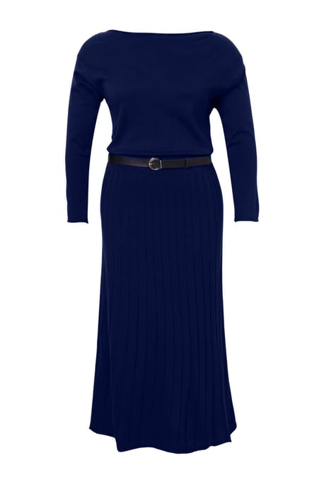 Trendyol Curve Dam Blå Enfärgad Maxi Lång Kväll / Vardag A-linje Plus size Klänning - Image 5