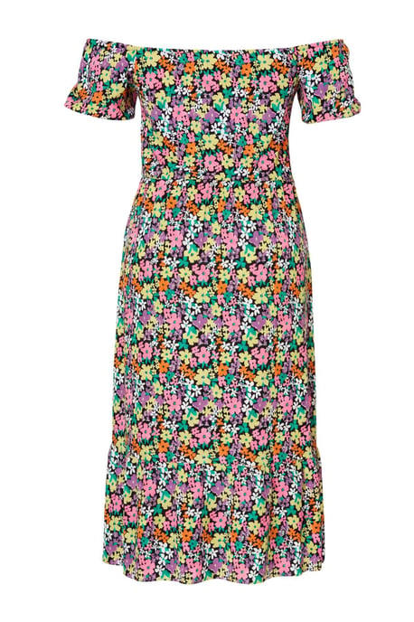 Trendyol Curve Dam Flerfärgad Blommig Maxi Kort Elegant/Kväll A-linje Plus size Klänning - Image 5
