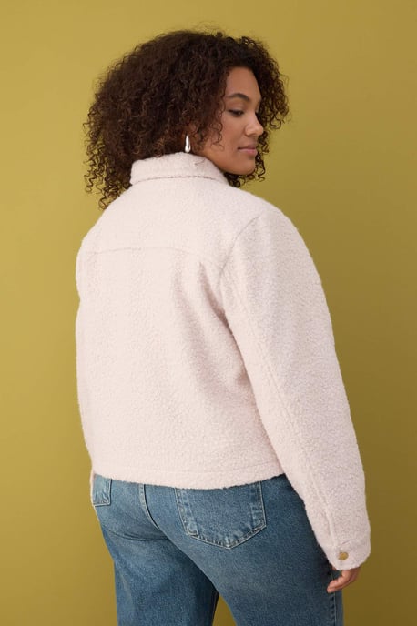 Trendyol Curve Dam Ecru Enfärgad Regular fit Plus size Kappor - Image 3
