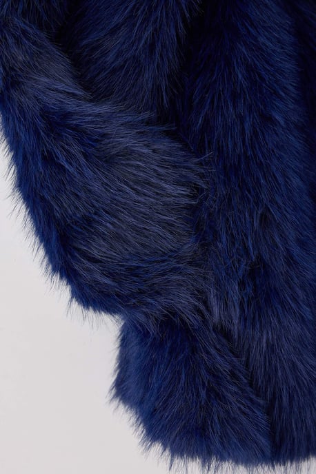 Trendyol Curve Dam Mörkblå Enfärgad Lång Regular fit Plus size Kappor - Image 2