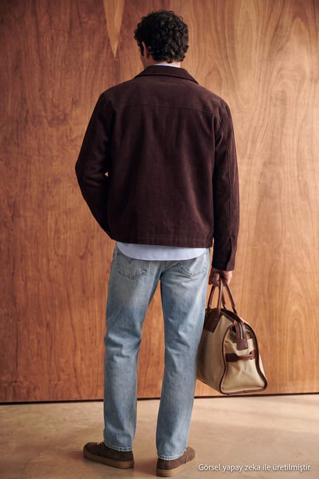 TRENDYOL MAN Men's Brown Plain Long Regular fit Jackets - Image 3