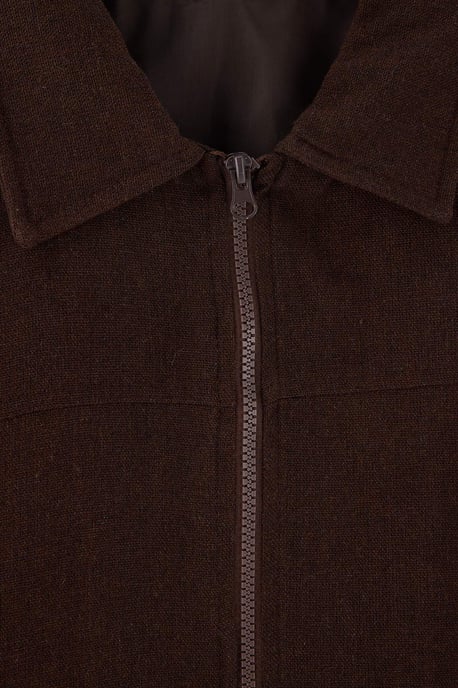 TRENDYOL MAN Men's Brown Plain Long Regular fit Jackets - Image 5