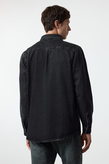 TRENDYOL MAN Men's Gray Plain Long Regular fit Jackets - Image 3