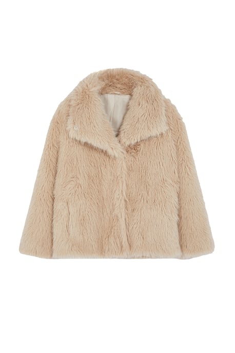 Trendyol Curve Dam Beige Enfärgad Lång Regular fit Plus size Kappor - Image 5