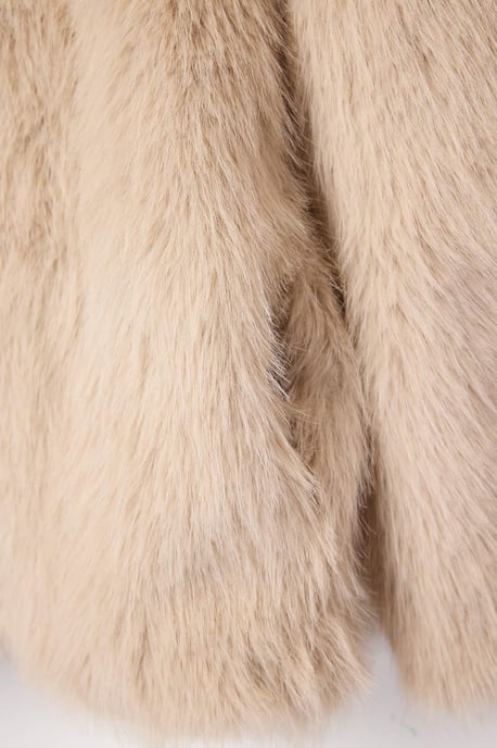 Trendyol Curve Dam Beige Enfärgad Lång Oversize Plus size Kappor - Image 5