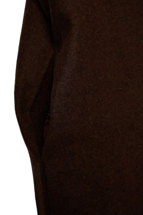 Trendyol Curve Dam Brun Enfärgad Lång Oversize Plus size Kappor - Image 5