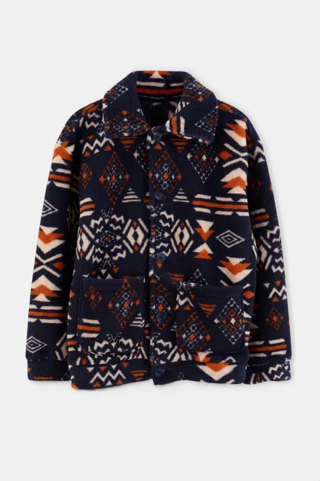TRENDYOL MAN Men's Dark blue Graphic Long Oversize Winter Jackets - Image 5
