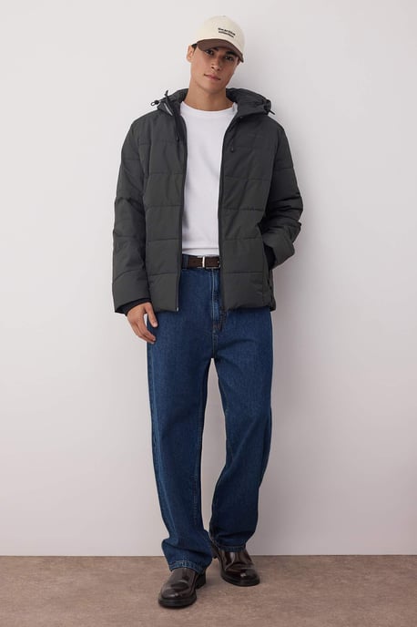 TRENDYOL MAN Men's Khaki Plain Long Regular fit Winter Jackets - Image 1