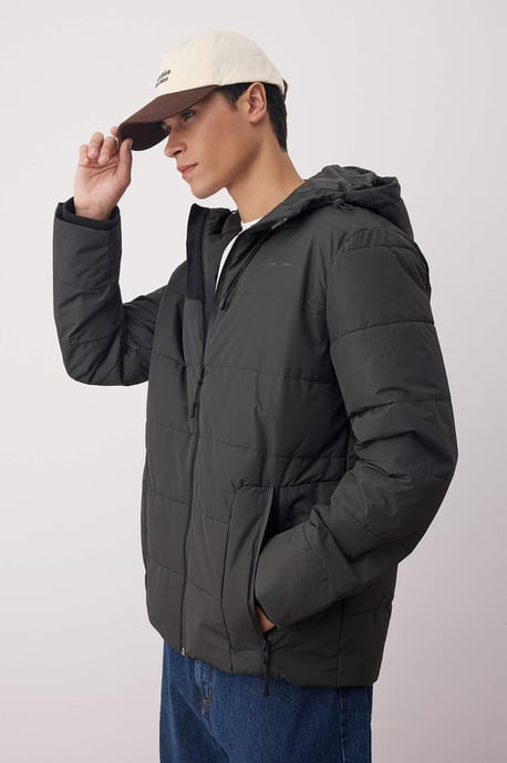 TRENDYOL MAN Men's Khaki Plain Long Regular fit Winter Jackets - Image 6