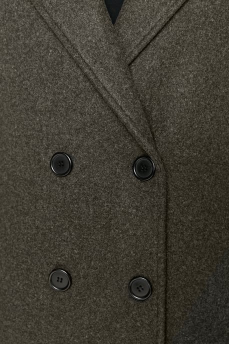 Trendyol Curve Dam Grå Enfärgad Lång Oversize Plus size Kappor - Image 3