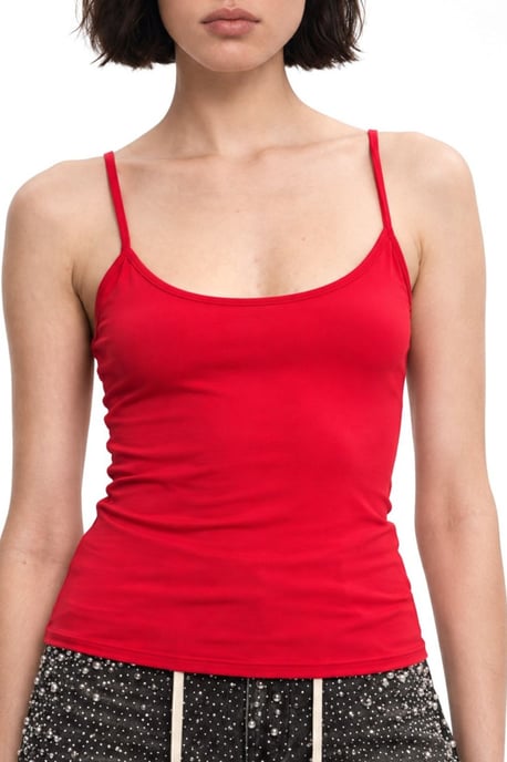 Fitted U Collar Knitted Tank Top - Image 4