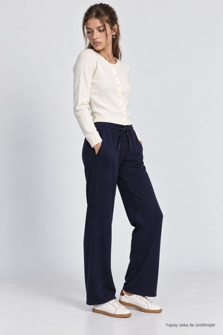 Wide Leg Drawstring Waist Sweatpants - Image 2