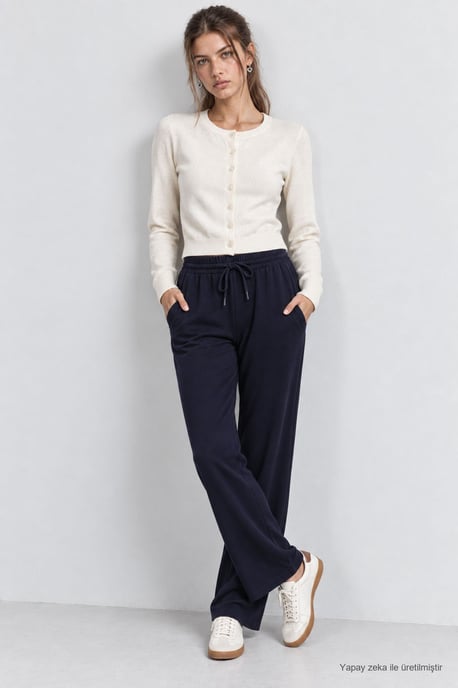 Wide Leg Drawstring Waist Sweatpants - Image 3
