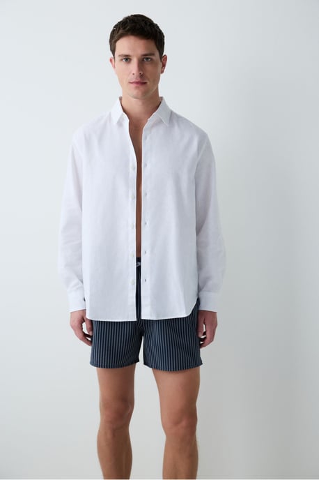 Striped Men's Swim Shorts - Image 3