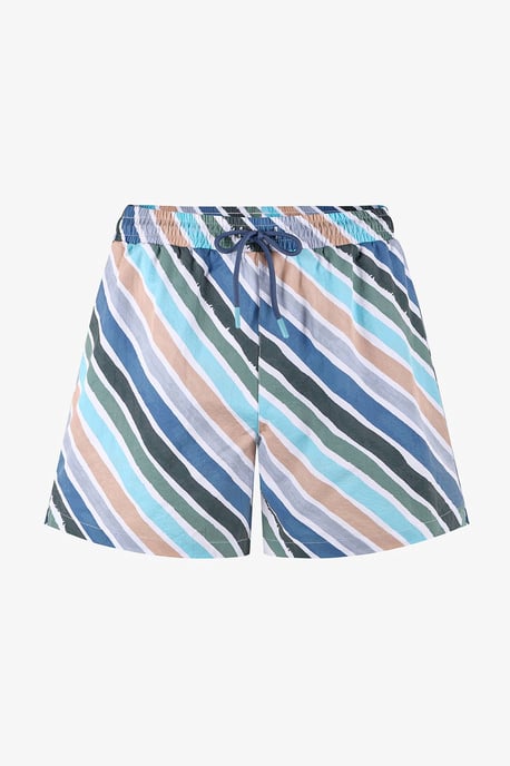 Men's Cros Line Striped Swim Shorts - Image 3
