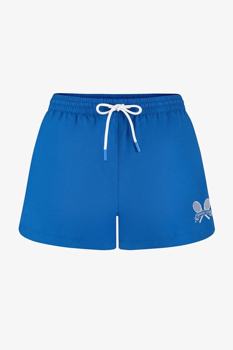 Men's Tennis Club Slogan Pattern Swim Shorts - Image 4