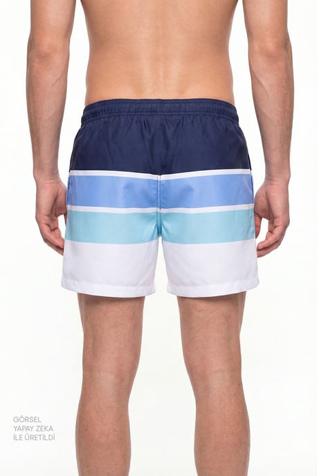 Men's Striped Swim Shorts - Image 2
