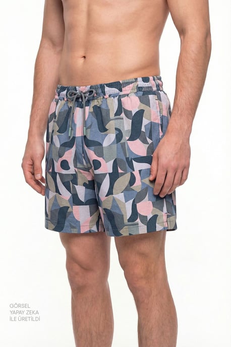 Men's Mindfulness Pattern Swim Shorts - Image 3