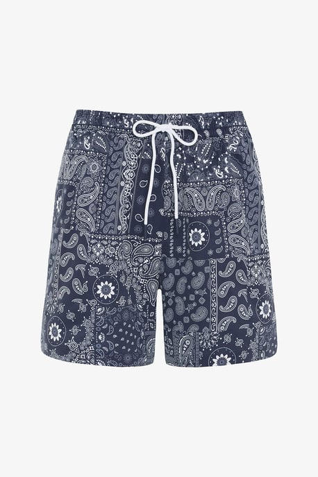 Ethnic Patterned Men's Paisley Swim Shorts - Image 2