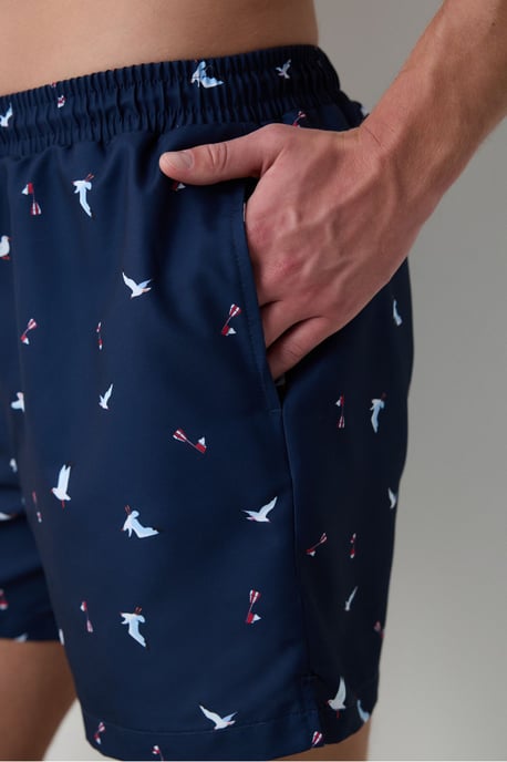 Seagull Mid Waist Men's Swim Shorts - Image 3