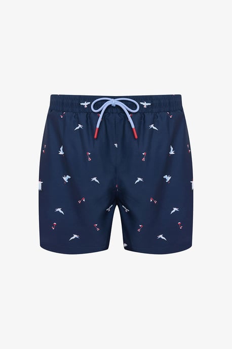Seagull Mid Waist Men's Swim Shorts - Image 6