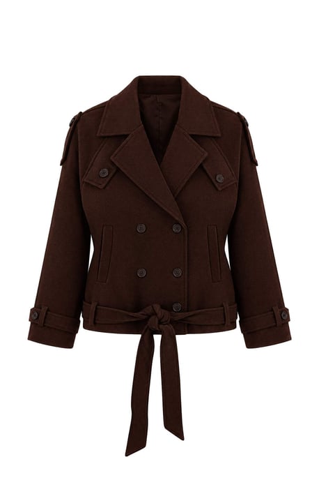 Trendyol Curve Dam Enfärgad Oversize Plus size Kappor - Image 1