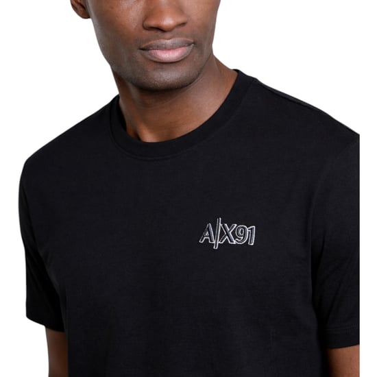 Armani Exchange Mens T-Shirts Milano Embroidery A|X 91 Print Cotton Tee Summer - Image 3
