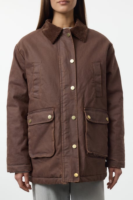 TRENDYOLMİLLA Dames Bruin Effen Lang Regular fit Winter Jassen - Image 3