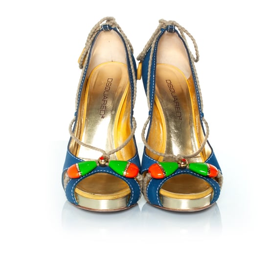 Dsquared2 Blå mocka candy pumps - Image 3