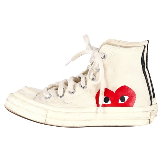Converse x Comme des Garçons Play 70 Chuck Taylor Höga Sneakers i Krämfärgad Canvas - Image 4