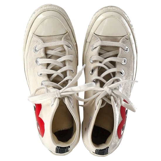 Converse x Comme des Garçons Play 70 Chuck Taylor Höga Sneakers i Krämfärgad Canvas - Image 5
