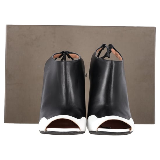 Roland Mouret Damier Slingback Ankelboots i svart läder - Image 2