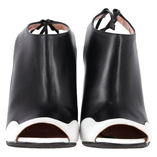 Roland Mouret Damier Slingback Ankelboots i svart läder - Image 3
