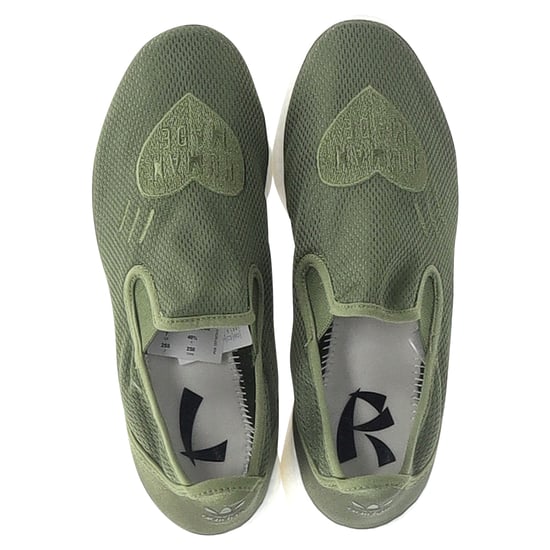 Adidas Originals Human Made Pure Logo-Appliquéd Mesh Slip-On Sneakers in Green Synthetic - Image 6