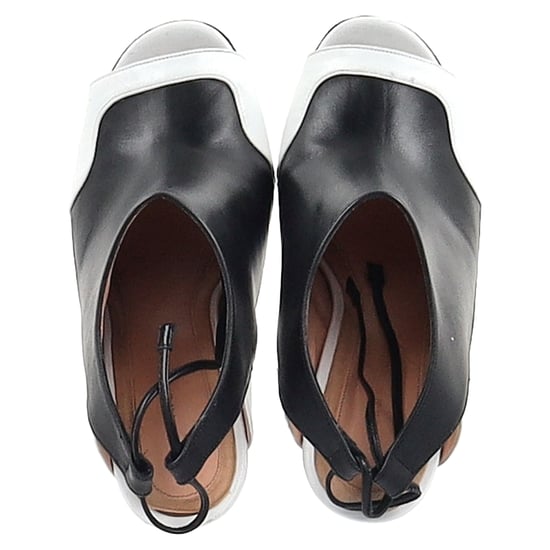 Roland Mouret Damier Slingback Ankelboots i svart läder - Image 4