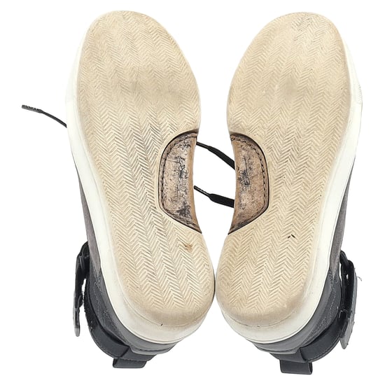 Ermenegildo Zegna Couture höga sneakers i svart kanvas och läder - Image 6