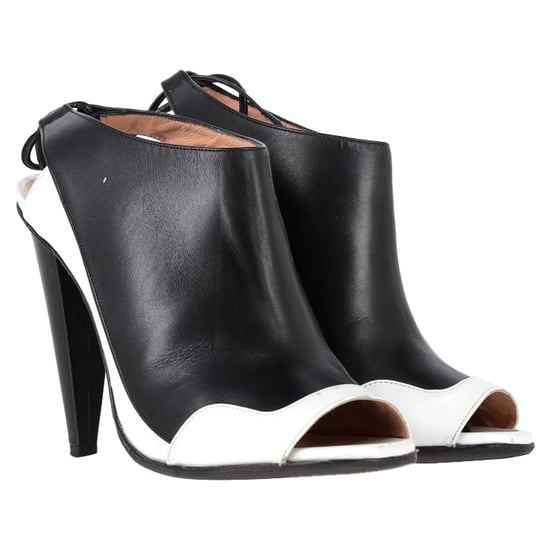 Roland Mouret Damier Slingback Ankelboots i svart läder - Image 5