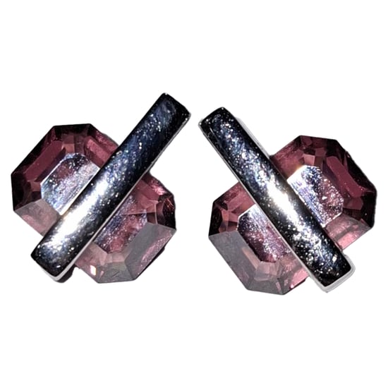 Örhängen och halsband med Swarovski-kristaller i silvermetall - Image 2