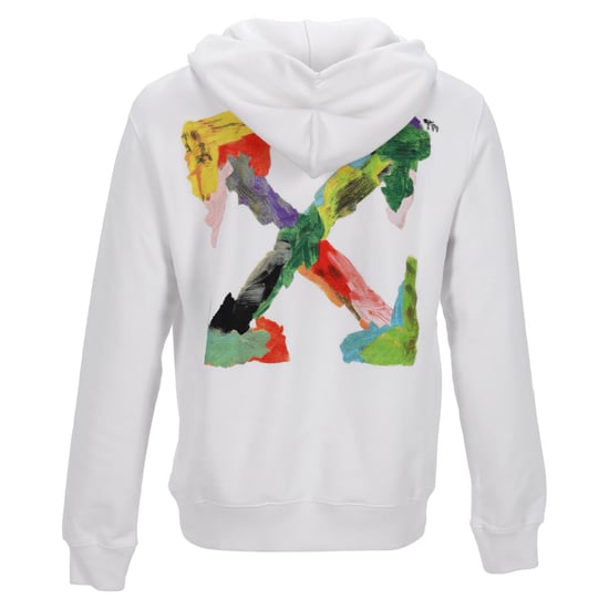 Off-White Hoodie vit med tryck - Image 3