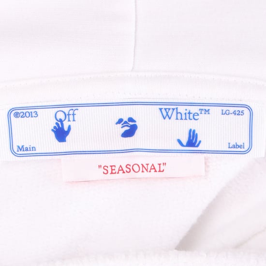 Off-White Hoodie vit med tryck - Image 4
