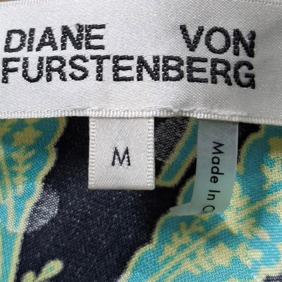 Diane Von Furstenberg Topp med lövtryck i flerfärgad viskos - Image 3