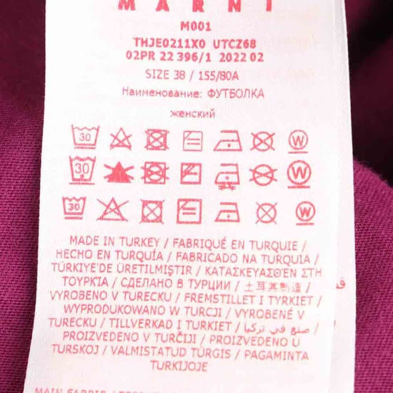 Marni-logotyp-t-shirt i rosa bomull - Image 5
