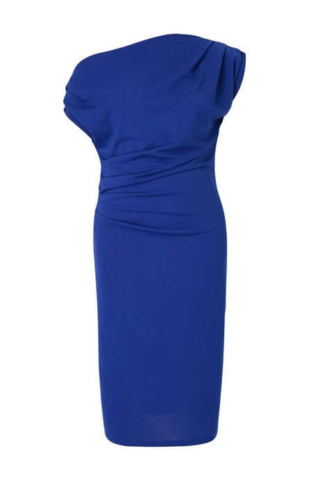 Trendyol Curve Dam Blå Enfärgad Midi Ärmlös Casual Bodycon Plus size Klänning - Image 5