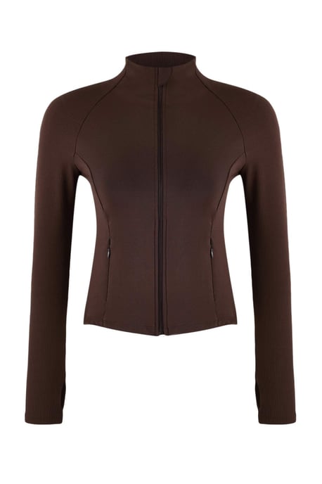 TRENDYOLMİLLA Dam Brun Enfärgad Figursydd Sport Kavajer - Image 5