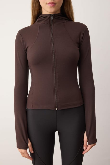 TRENDYOLMİLLA Dam Brun Enfärgad Figursydd Sport Kavajer - Image 2