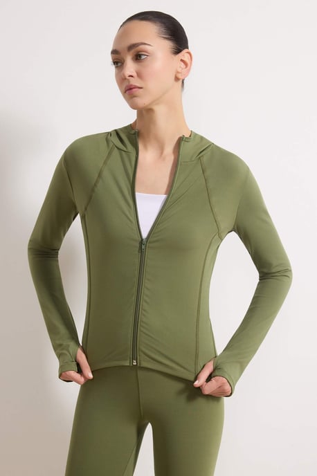 TRENDYOLMİLLA Dam Khaki Enfärgad Figursydd Sport Kavajer - Image 2