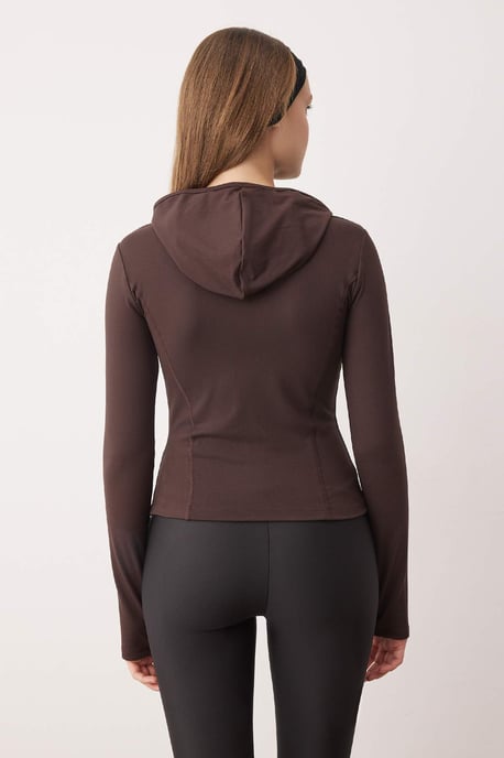 TRENDYOLMİLLA Dam Brun Enfärgad Figursydd Sport Kavajer - Image 4