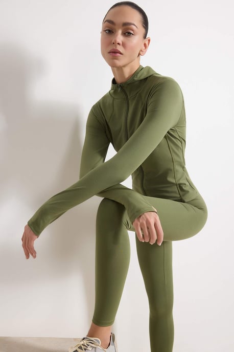 TRENDYOLMİLLA Dam Khaki Enfärgad Figursydd Sport Kavajer - Image 6