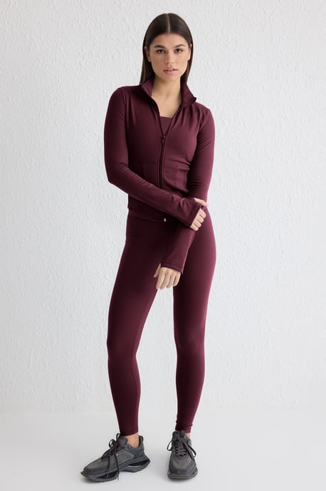 TRENDYOLMİLLA Dames Bordeaux Effen Getailleerd Sport Blazers - Image 3
